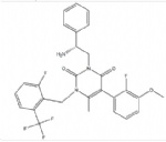 3-[（2R）-2-氨基-2-苯乙基]-5-（2-氟-3-甲氧基苯基）-1-[[2-氟-6-（三氟甲基）苯基]甲基]-6-甲基-2,4（1H，3H）-嘧啶二酮